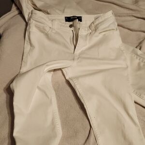 Hollister Cream Denim Pants